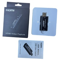Tarjeta de Captura de Video USB 2.0, Entrada HDMI 1080P30fps, Carcasa Compacta de Aluminio, Sin Controladores, para Transmisión en Vivo de Videojuegos