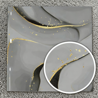 Carreaux de sol en porcelaine émaillée, veinure de marbre gris, 600x600, placage or, antidérapant, antibactérien, villa, brique réfractaire, intérieur, pièce solide