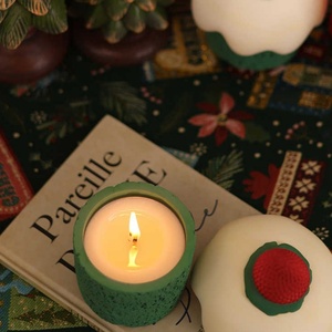 Luxury Concrete Candle Jar Wholesale Customized Bulk Cement Candle Vessel Home Wedding Decor Nordic <b>Large</b> Empty Candle Container - Product Image 5
