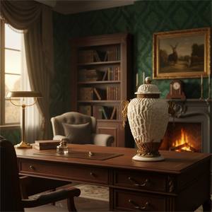 Artisanat en laiton DSZ Craftsman's Spirit, 370*270*550, blanc, coquille blanche, <span class=keywords><strong>camée</strong></span>, double poignée en forme de poisson, motif de coquillage corail, pots en céramique - Product Image 4