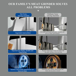 Nuova Sega Elettrica 3in1 per Carne e Ossa, Automatica da Pavimento per Carne Congelata, 220V per Uso Domestico e Commerciale, 1 Anno di Garanzia - Product Image 3