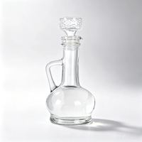 Bouteille en verre pour huile alimentaire de 100 ml et 150 ml avec bec verseur, bouteille d'huile d'olive de table en verre avec bouchon en liège
