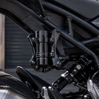 Pièces de moto : Supports de fixation noirs professionnels pour réservoirs externes Harley Touring 2014-2026
