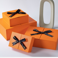 En stock, boîte cadeau rigide en forme de livre, bleue, à couvercle rabattable, écologique, portable, pour l'emballage de bijoux et de montres