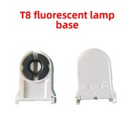 Support de lampe à vis T8 G13 en ABS, base de fixation enfichable, AC 165-265V 2A
