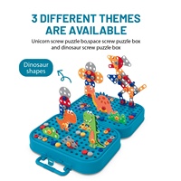 Samtoy Ensemble d'outils pour enfants, perceuse électrique, vis et écrous, jouets de puzzle 3D, jeu d'assemblage de bricolage, puzzles éducatifs pour enfants