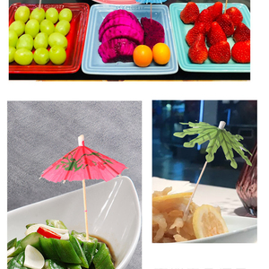 50 قطعة من أعواد الشاطئ الاستوائية الهاواية، مظلات ورقية صغيرة، أعواد تنظيف الأسنان للزينة، مظلات مشروبات صغيرة، أعواد كوكتيل - Product Image 3