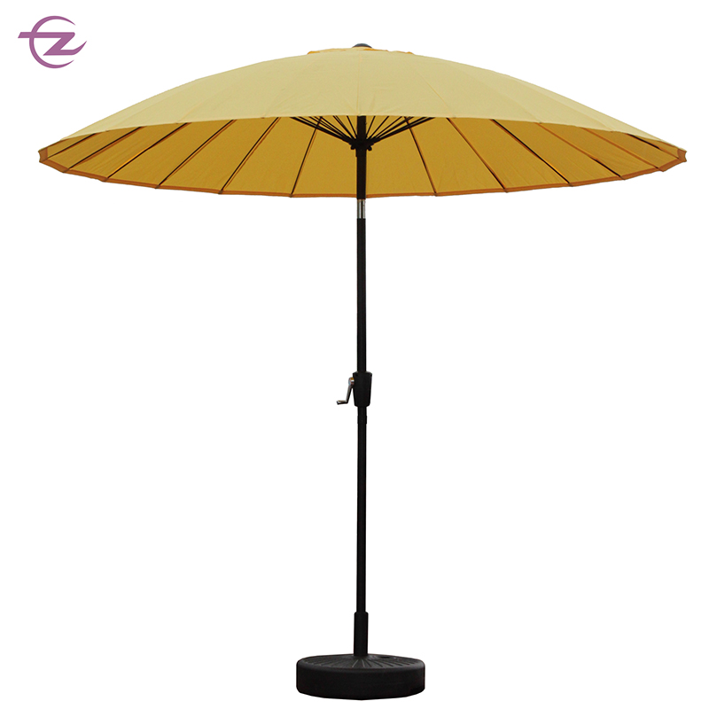 Sombrilla de fibra de vidrio de 9 pies sin base Amarilla
