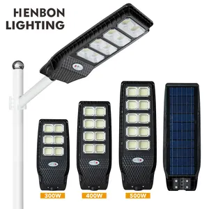 Henbon High Lumen Remote Control IP65 Waterproof ABS 300W 400W 500W Outdoor LED Solar Street Light