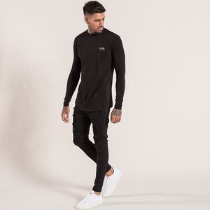 Camisa deportiva de alta calidad con cuello redondo, manga larga, logotipo personalizado, venta al por mayor - Product Image 2