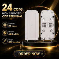 Plateau de raccordement à 24 fibres optiques en ABS noir pour cadre de distribution de fibres FTTH ODF FSP-24A