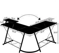Bureau d'angle en forme de L, minimalisme moderne, matériau PVC, marque BAIGANG, pour bureau, étude, usage domestique, livraison directe d'usine