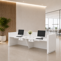 Comptoir de réception moderne et minimaliste sur mesure, table de caisse commerciale pour salon de beauté et zone de réception d'hôtel