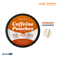 Pochettes énergétiques à la caféine en gros, formule personnalisée, pochettes orales nootropiques, faible MOQ usine