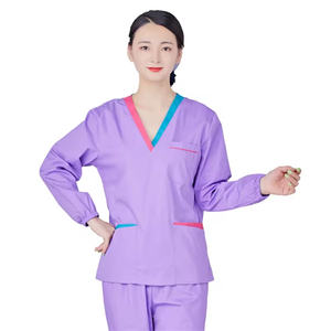 Venta al por mayor personalizado cuello en V uniforme de salón elegante colorido dental uniformes - Product Image 5