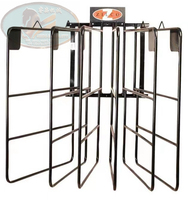 Reeds Porte-équipement complet 6 barres pour écurie, robuste, pour vêtements de cheval, en acier inoxydable plaqué noir