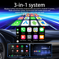 Fuallwin 3 en 1 CarPlay AI Box con Android Auto 8GB+128GB Inalámbrico Siri GPS Universal