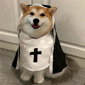 Disfraces Sencillos <span class=keywords><strong>de</strong></span> Poliéster para Mascotas, Gatos y Perros, Disfraz <span class=keywords><strong>de</strong></span> Halloween, Fiesta, <span class=keywords><strong>Monja</strong></span>, Cosplay, Divertidos Disfraces para Mascotas - Product Image 3
