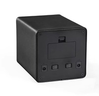 Boîte rectangulaire en métal de protection avec doublure en cuir pour le rangement des montres