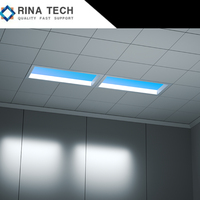 Lampe à lumière artificielle intérieure Rina-Tech à intensité variable, encastrée dans la fenêtre, ciel bleu, puits de lumière, panneau de plafond LED en PMMA/PC, puits de lumière virtuel