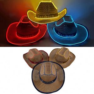 Sombrero de Vaquero con Lentejuelas LED Intermitentes Personalizado Directo de Fábrica, Unisex, para Fiestas, Espectáculos o Pesca, Venta al Por Mayor - Product Image 2