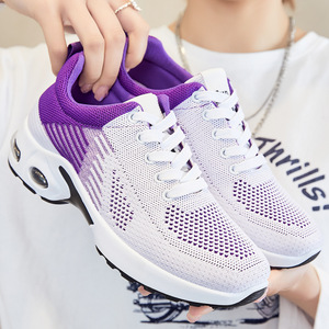 Women's Mesh Casual Sneakers Flat <b>Heel</b> Lightweight All Seasons Walking Shoes - Product Image 2