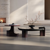 Table basse de style italien minimaliste avec plateau en ardoise, rangement intégré, pour salon, mobilier de maison haut de gamme