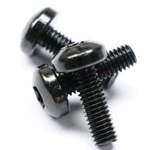 Tornillos de Cabeza Redonda Torx de Hierro, Recubiertos de Zinc Negro, M4 M5 M6, Ranura de Flor de Ciruelo para Ensamblaje Fijo - Product Image 2