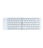 Keyboard tipis portabel lipat ganda, papan ketik nirkabel 66 tombol untuk ponsel Tablet Windows untuk Ios Android