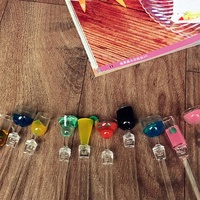 Coloré 10 pièces clair boisson agitateurs Cocktail boisson agitateurs en plastique Buffet bâtons pour Fruits Cocktail Bars Cafés Restaurants
