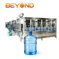 Chaîne de production de remplissage d'eau automatique 900BPH 18,9L 5 Gallons pour usine de mise en bouteille