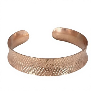 Premium <b>Copper</b> Bracelet with Smooth Polished Finish Comfortable Fit Stylish Accessory for Casual Outfits - Product Image 1