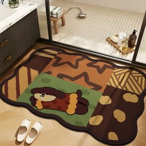 Tapis de bain en terre de diatomée à motif de chat pour salle de bain, entrée, absorbant, antidérapant, séchage rapide, lavable à la main - Product Image 3