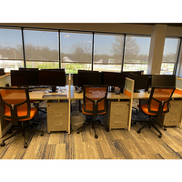 Table de bureau moderne de style européen personnel modulaire 4 personnes bureau bureau poste de travail écran
