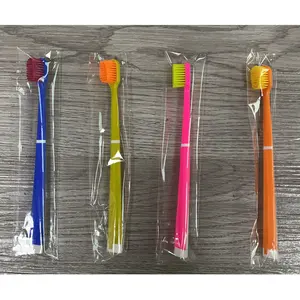 Customization 5460 toothbrush macaron colorful soft bristles adult toothbrush with opp bags packing