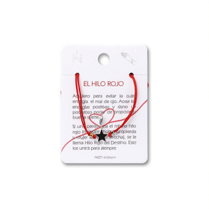 Pulsera de Hilo Rojo con Dije de Estrella, Accesorio de Moda Unisex - Product Image 1