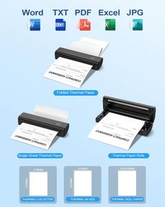 Jiuyin N80 Portable Thermal Printer Inkless Wireless for 216MM Paper Size 2600mAh Battery 203dpi High-Resolution in Stock - Product Image 2