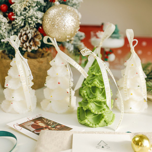 Christmas Tree Shaped Scented <b>Candle</b> Creative Xmas Fragrance Ornament Holiday Table Decor Christmas <b>Gift</b> - Product Image 2