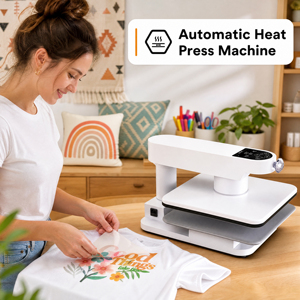 Máquina de Prensa de Calor con Presión Ajustable AST&T AutoPress Nueva |   Calienta Rápidamente y Uniformemente para Transferencia de Calor HTV/Sublimación 110V/220V - Product Image 3