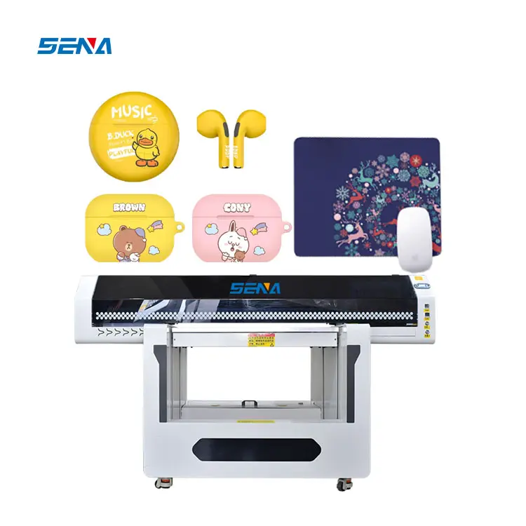 Máquina de impressão de grande formato 9060 Impressora jato de tinta UV plana A3 para controle remoto KT contínuo PU PVC material acrílico de vidro