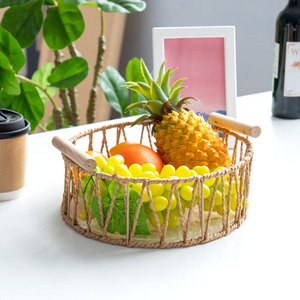 Kingwillow Trending Hot seller eco-friendly moderno rettangolo corda di <span class=keywords><strong>carta</strong></span> cestini da cucina Organizer per il pane - Product Image 3