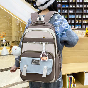 Sac à dos de grande capacité pour les collégiens Sacs à dos de couleur assortis pour filles mignonnes - Product Image 4