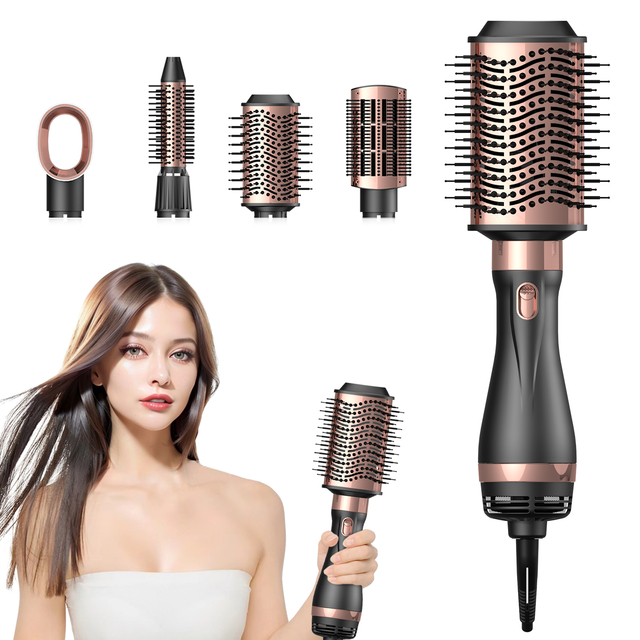 New Trend DC Motor Detachable 5 in 1 Hair Dryer and Volumizer One-step Hot Air Brush Professional Hair Styler Hair Dryer