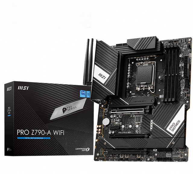 Used MSI PRO Z790-A WIFI ATX Motherboard with LGA 1700 Socket Supports 12th and 13th Gen Intel Processors 12400F 12700K 13700K