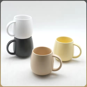 Wholesale <b>Large</b> Capacity Ceramic Mug Office Minimalist Style Milk Coffee Chubby <b>Cup</b> Party Customized Color Microwave Safe - Product Image 3