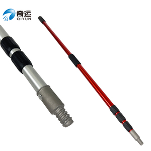 Qiyun poteau <span class=keywords><strong>télescopique</strong></span> avec crochet 16FT poteau extensible <span class=keywords><strong>télescopique</strong></span> en aluminium <span class=keywords><strong>pour</strong></span> poignée d'outils de jardin - Product Image 4