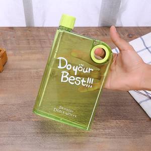 Business Gift With Logo <b>Square</b> Water Cup Hand Ring Cup Frosted Plastic <b>Notebook</b> Bottle Outdoor Sports Portable Drinking Bottle - Product Image 5