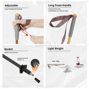 ไม้เท้าอลูมิเนียมแบบยืดหดได้สำหรับเยาวชนปรับแต่งได้ตามต้องการ - Product Image 6