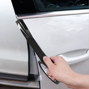 Autocollants universels de carrosserie, Film Nano imperméable à l'eau, utilisation répétée, 5D, Fiber de carbone noire, couverture de porte, fenêtre automobile, autocollant en vinyle - Product Image 5