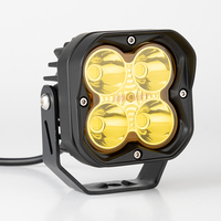Phare de travail/feu antibrouillard LED super lumineux blanc et jaune de 3,3 pouces pour moto tout-terrain, voiture, SUV, VTT, UTV, BUS 9-32V